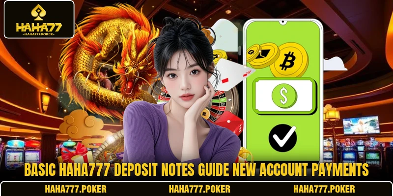 Basic HAHA777 deposit notes guide new account payments