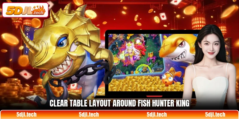 Clear table layout around Fish Hunter King