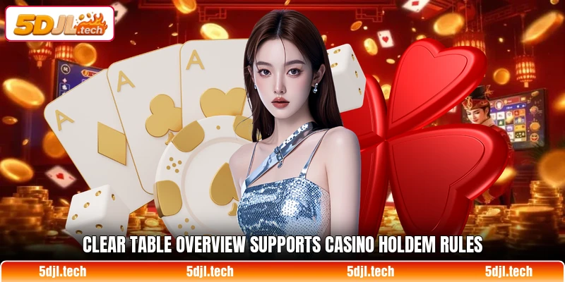Clear table overview supports casino holdem rules