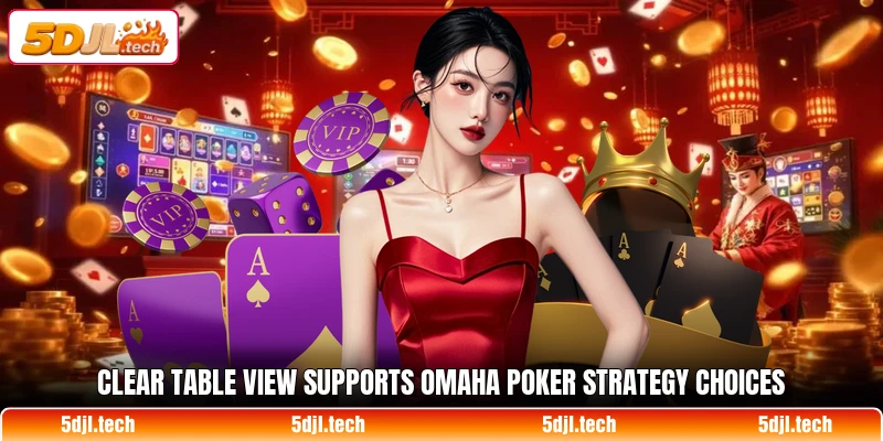 Clear table view supports omaha poker strategy choices