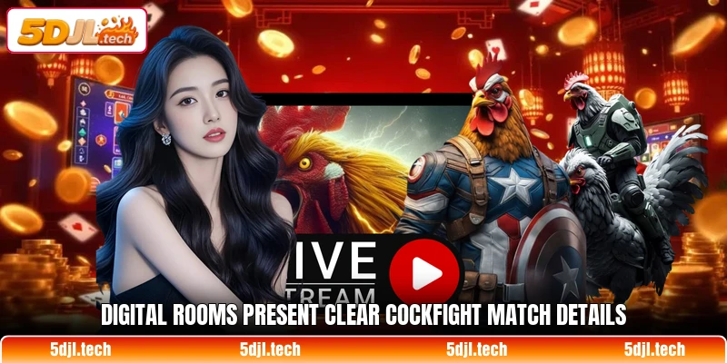 Digital rooms present clear cockfight match details