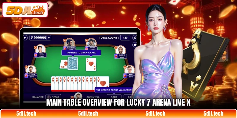 Main table overview for Lucky 7 Arena Live X