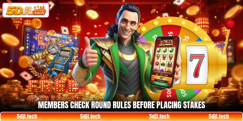 Members check round rules before placing stakes