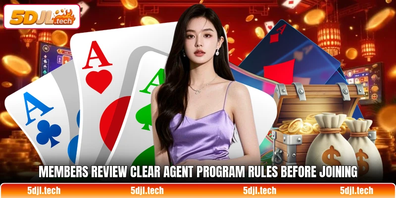 Members review clear agent program rules before joining