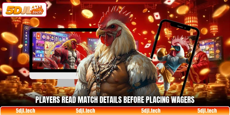 Players read match details before placing wagers