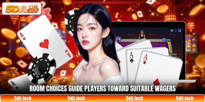 Room choices guide players toward suitable wagers
