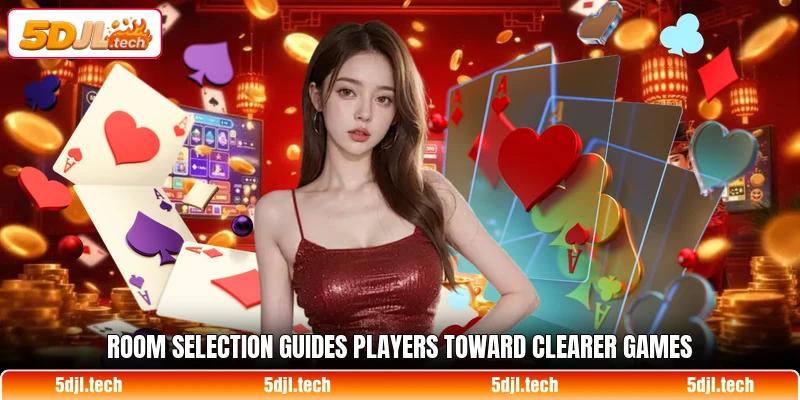 Room selection guides players toward clearer games