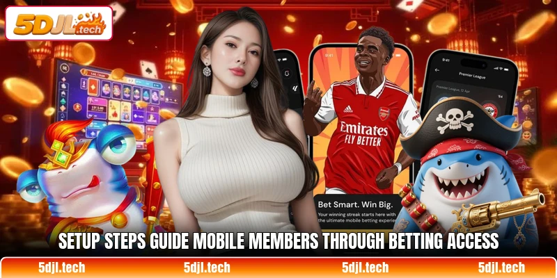 Setup steps guide mobile members through betting access