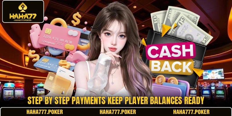 Step by step payments keep player balances ready