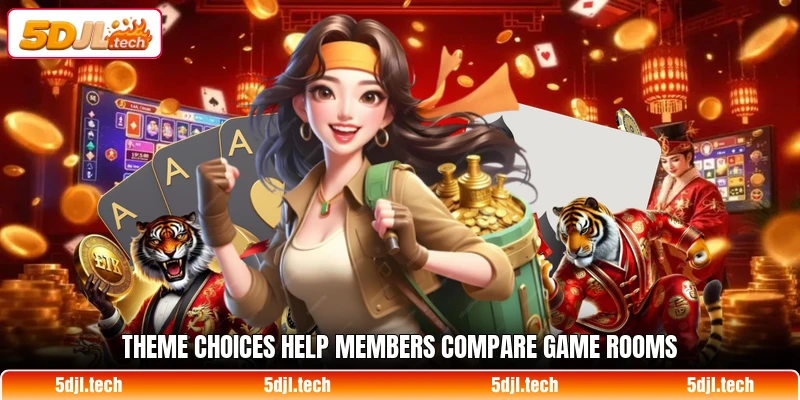 Theme choices help members compare game rooms